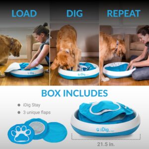 iFetch iDig Stay Dog Digging Toy, Interactive Sniff Mat for Dogs, Activity Treat Puzzle for Mental Stimulation and Enrichment