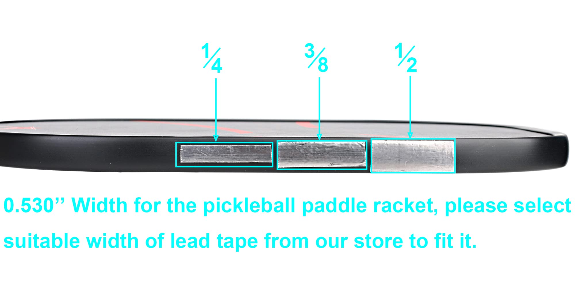 SummerHouse 3/8'' x 197'' Squash Tennis Racquet Pickleball Paddle Racket Lead Tape Weight Silver Self-Adhesion Golf Clubs Head SwingWeight 0.35g Per Inch