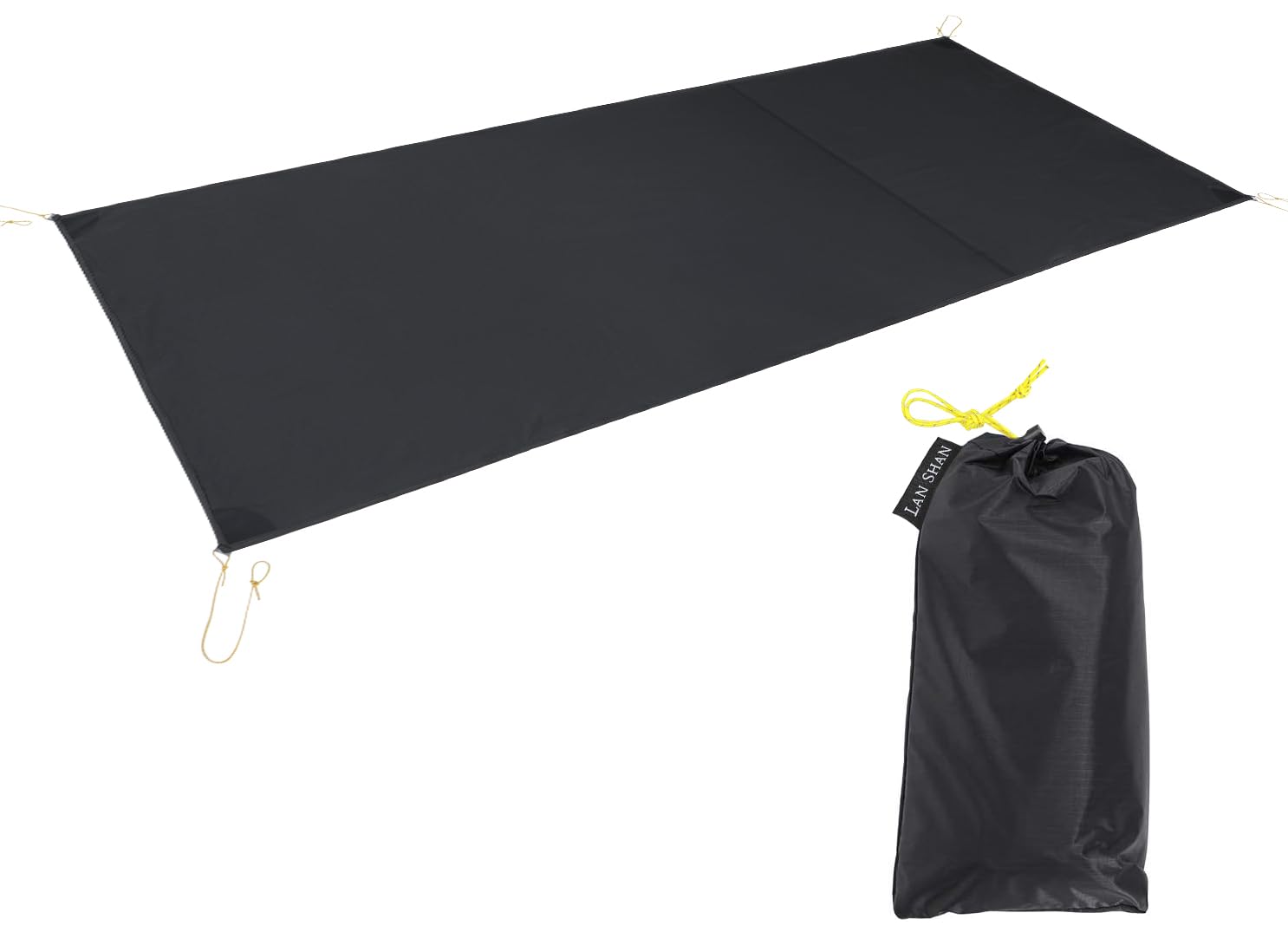 LANSHAN 1-2 Person Ultralight Waterproof Footprint Outdoor Camping Tent Tarp Canopy Blanket Picnic Ground Sheet Mat, Ultralight Tent Fitted, 2 Person