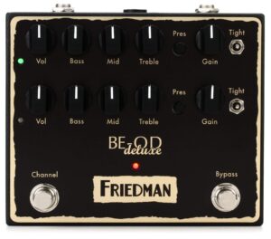 friedman amplification be-od deluxe dual overdrive guitar effects pedal