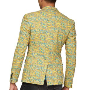 OppoSuits Men's Tall Size Retro-80 Electric Yellow, 80's Animal, 42