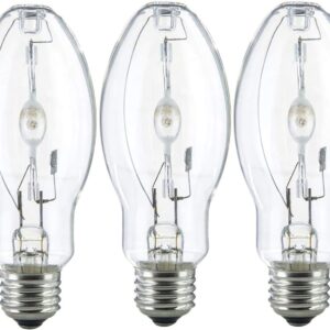 Bluex Bulbs (3 Pack) MH50/U/MED 50W Metal Halide Bulb ED17 Medium Base Clear