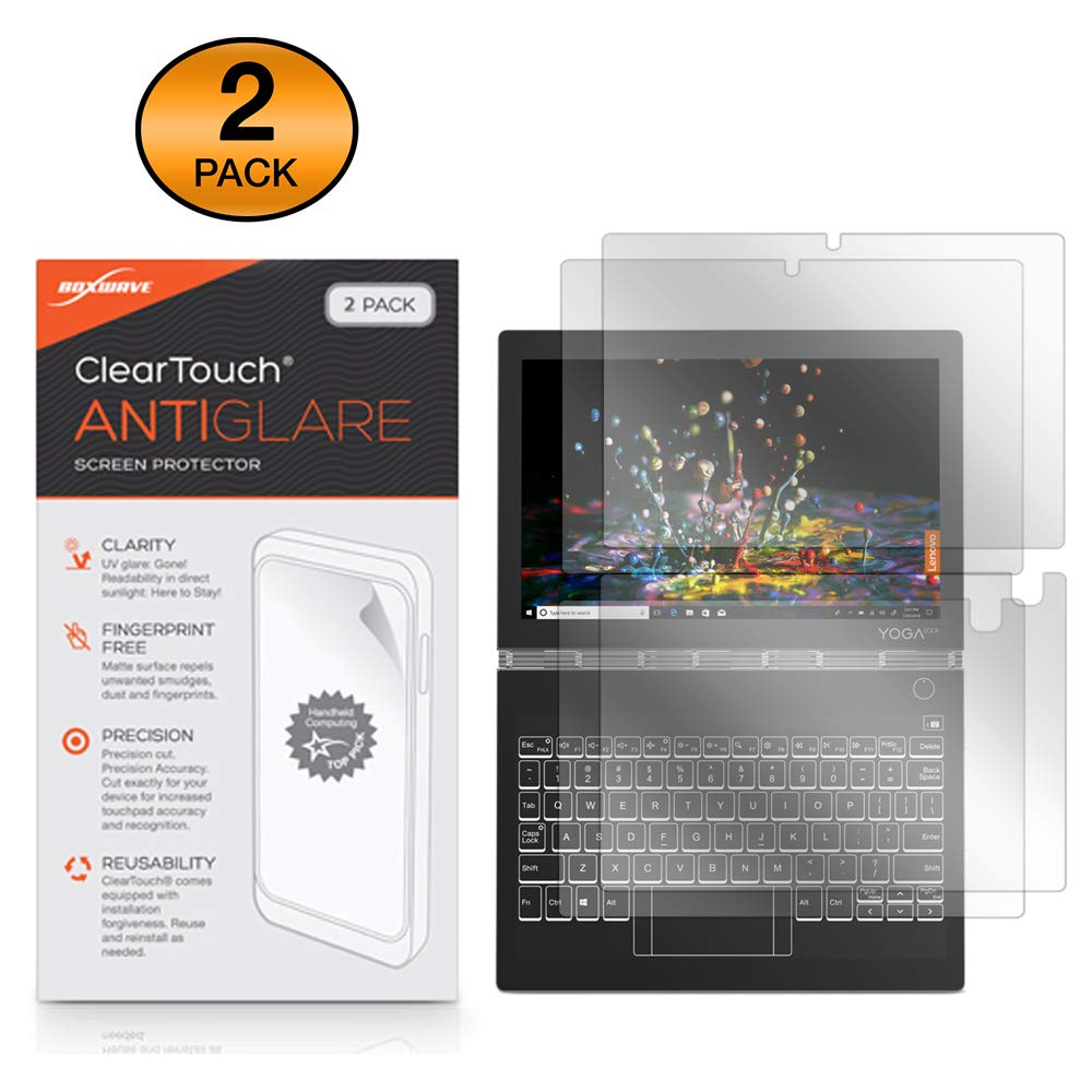 BoxWave Screen Protector for Lenovo Yoga Book C930 (Screen Protector ClearTouch Anti-Glare (2-Pack), Anti-Fingerprint Matte Film Skin for Lenovo Yoga Book C930