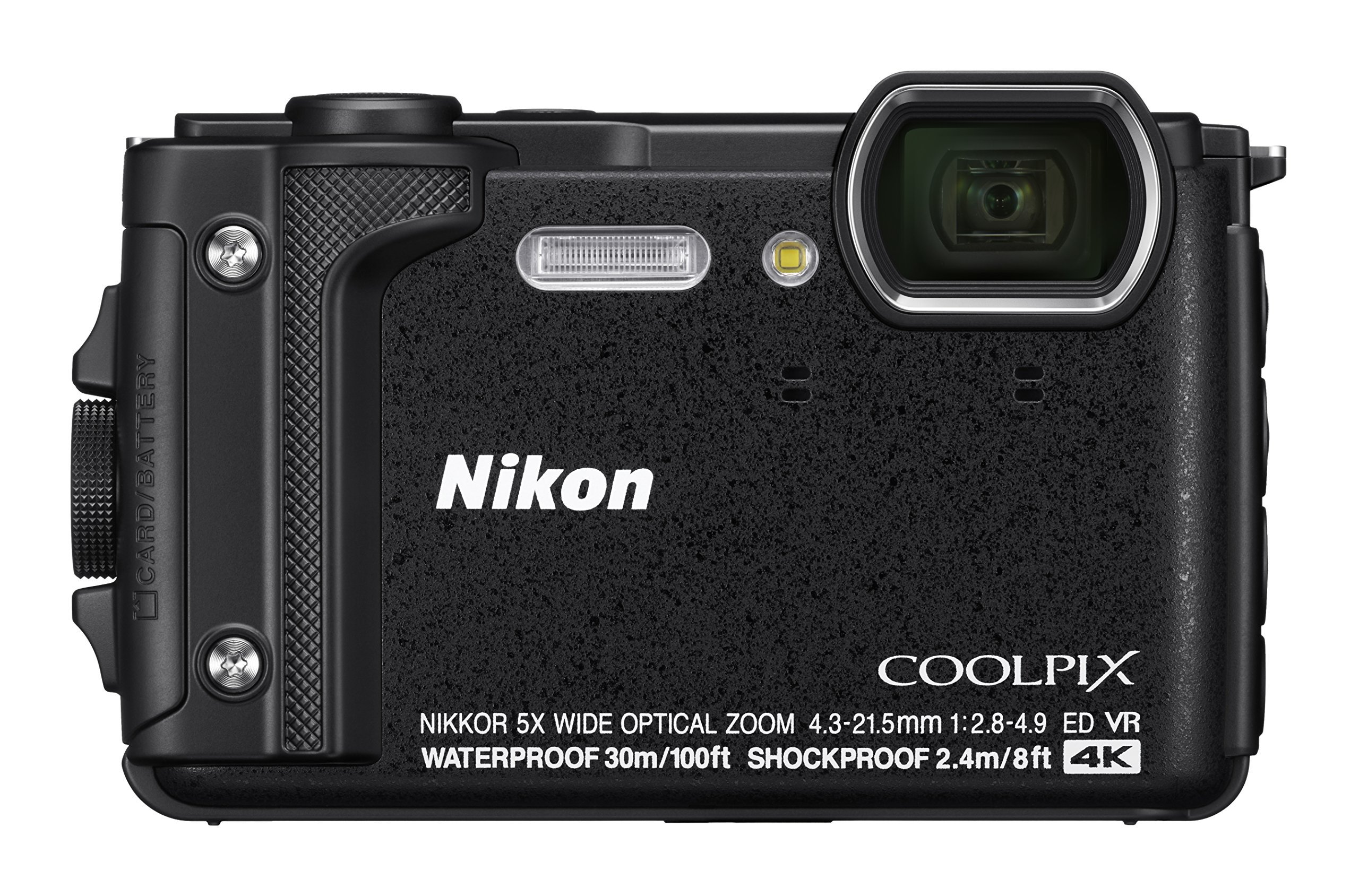 Nikon W300 Waterproof Underwater Digital Camera with TFT LCD, 3in, Black (26523) (Renewed)