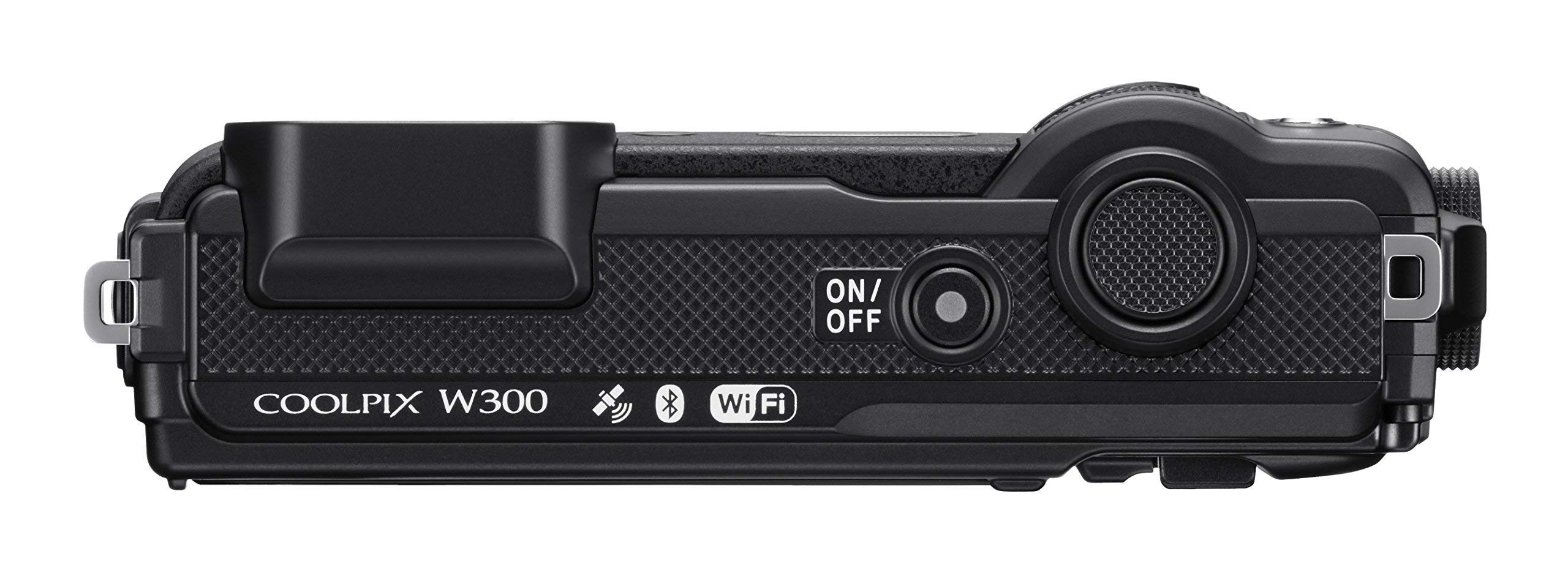 Nikon W300 Waterproof Underwater Digital Camera with TFT LCD, 3in, Black (26523) (Renewed)