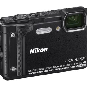 Nikon W300 Waterproof Underwater Digital Camera with TFT LCD, 3in, Black (26523) (Renewed)