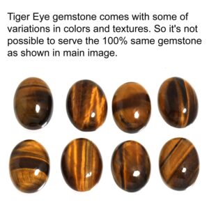 JEWELOPORIUM 925 Silver Ring for Women Brown Real Tiger Eye Gemstone Statement Silver Ring Size 6.5 Mothers' Day Gift Fashion Jewelry