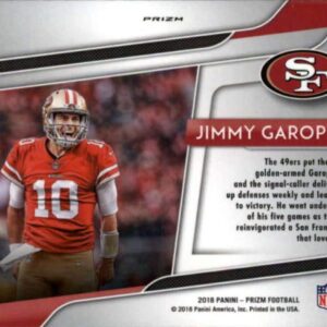 2018 Panini Prizm Hype Prizm #10 Jimmy Garoppolo San Francisco 49ers NFL Football Trading Card