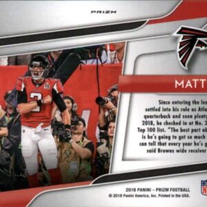 2018 Panini Prizm Hype Prizm #5 Matt Ryan Atlanta Falcons NFL Football Trading Card