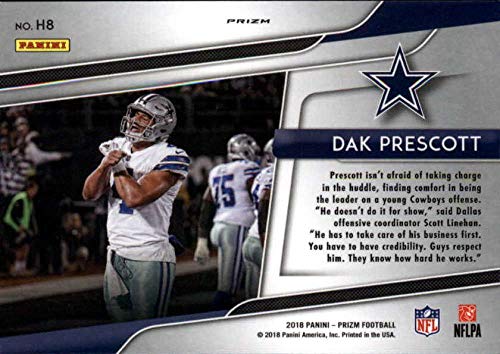 2018 Panini Prizm Hype Prizm #8 Dak Prescott Dallas Cowboys NFL Football Trading Card