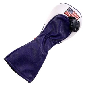 GOOACTION USA Golf Club Hybrid Headcover American Stars and Stripes Flag Synthetic Leather Patriotic Head Covers Protector