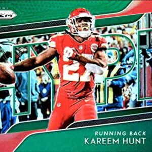 2018 Panini Prizm Hype Prizm Green #11 Kareem Hunt Kansas City Chiefs NFL Football Trading Card