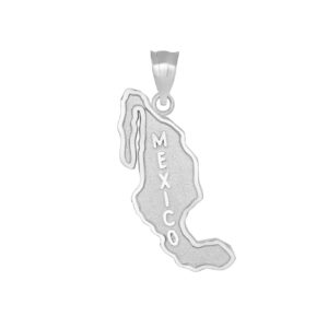 925 Steling Silver Mexican Jewelry Mexico Map Charm Pendant