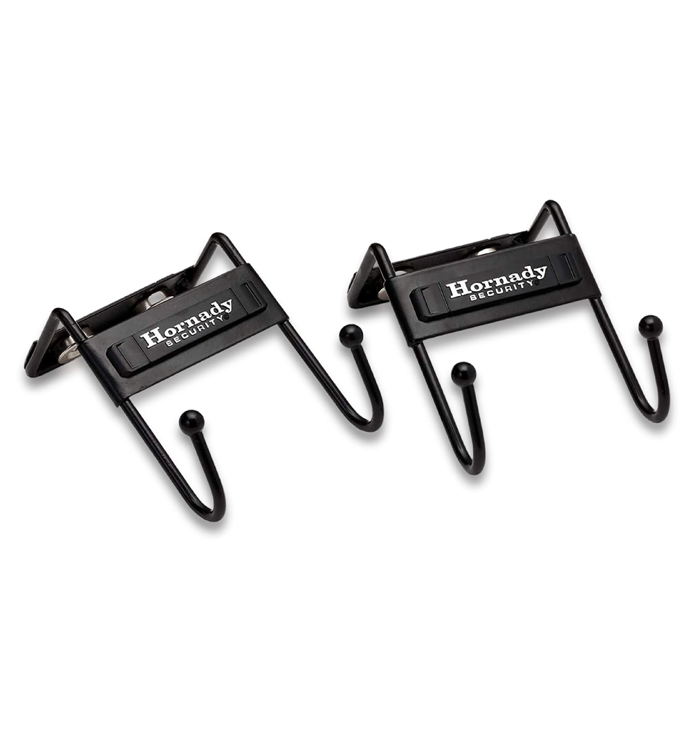 Hornady Magnetic Safe Hooks 95911, 2 Pack - Two-Pronged Hook with Non-Scratch Coating and Heavy Duty Magnets Rated for 35 Pounds Securely Organize Your Gear, Gun Case, Binoculars, Range Bags, & More