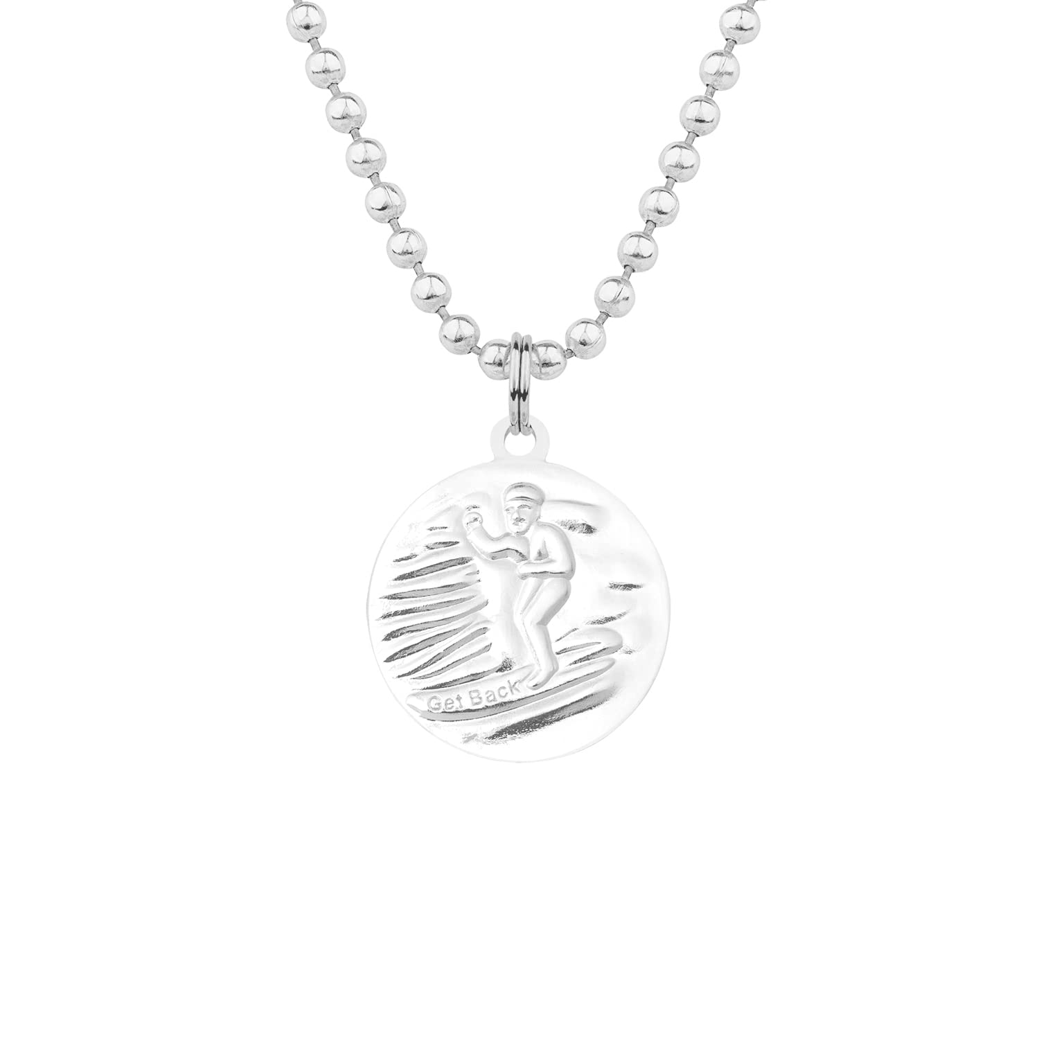 Get Back Necklaces St. Christopher Surf Necklace | Medium (Aqua White)