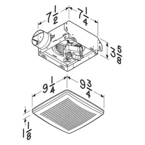 Broan-NuTone E050 50 Cfm Economy Ceiling/Wall Ventilation Fan