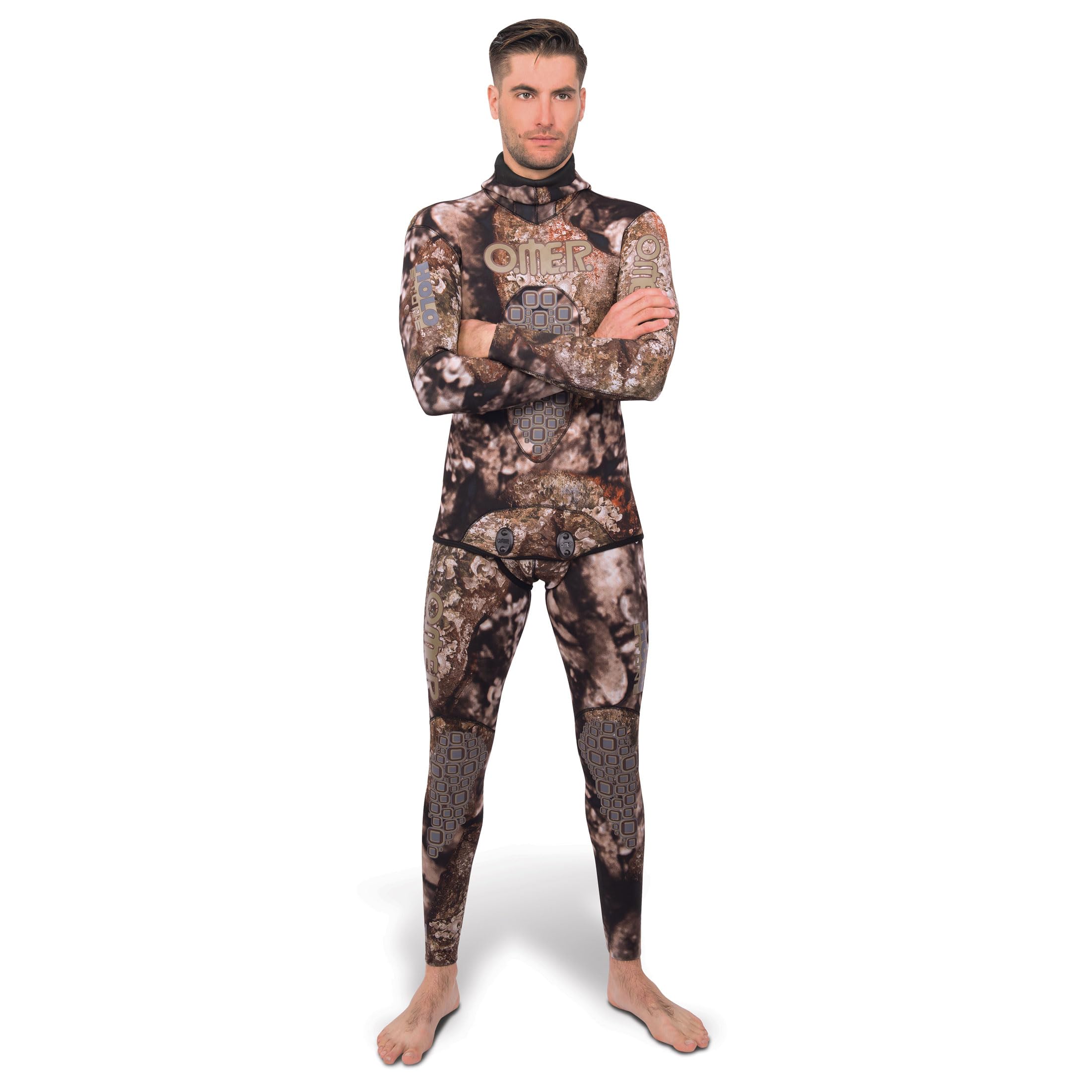 OMER 3mm Holostone Camouflage Spearfishing Wetsuit (Small, Pants)