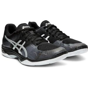 ASICS Women's Gel-Tactic 2 Volleyball Shoes, 10, Black/Silver