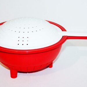 Tupperware Double Colander in Red and White