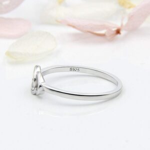 LGSY 925 Sterling Silver Double Heart Rings for Women