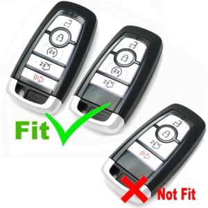 2Pcs Coolbestda Key Fob Cover Keyless Entry Jacket Holder for 2018 2019 2020 2021 2022 2023 2024 Ford Bronco Mustang Fusion Raptor F250 F350 F450 F550 Edge Explorer Expedition