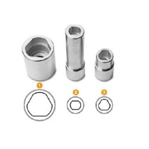 Compatible for 3PC 1/2 Triangular Multi-Toothed Socket and Tool Nuts for Bosch Fuse Board Injection Pump Diesel