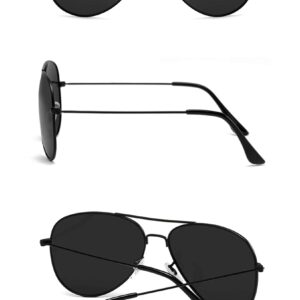 Ziwanule Polarized Aviator Sunglasses for Men Metal Mens Sunglasses Driving Unisex Classic Sun Glasses for Men/Women Black