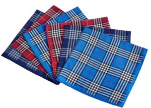 rds hankytex men's handkerchiefs 100% cotton checker pattern 6 pieces …