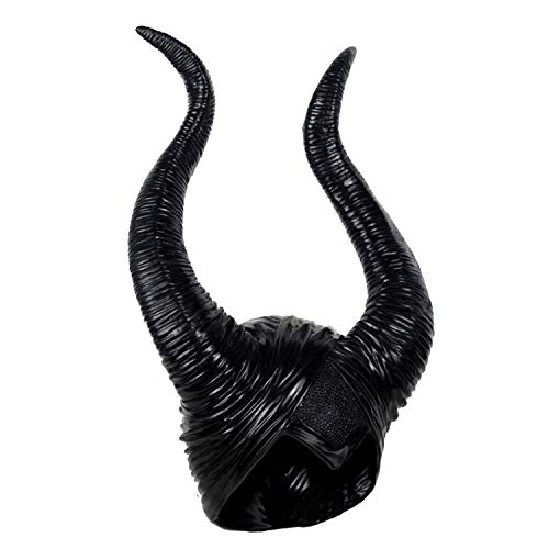 HOMELEX Evil Queen Feather Horns Costume for Women Black Cape Halloween Headpiece Shawl Accessories