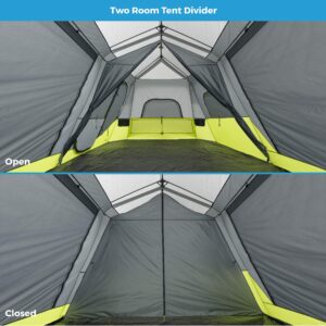 CORE 12 Person Instant Cabin Tent | 3 Room Tent for Family with Storage Pockets for Camping Accessories | Portable Large Pop Up Tent for 2 Minute Camp Setup