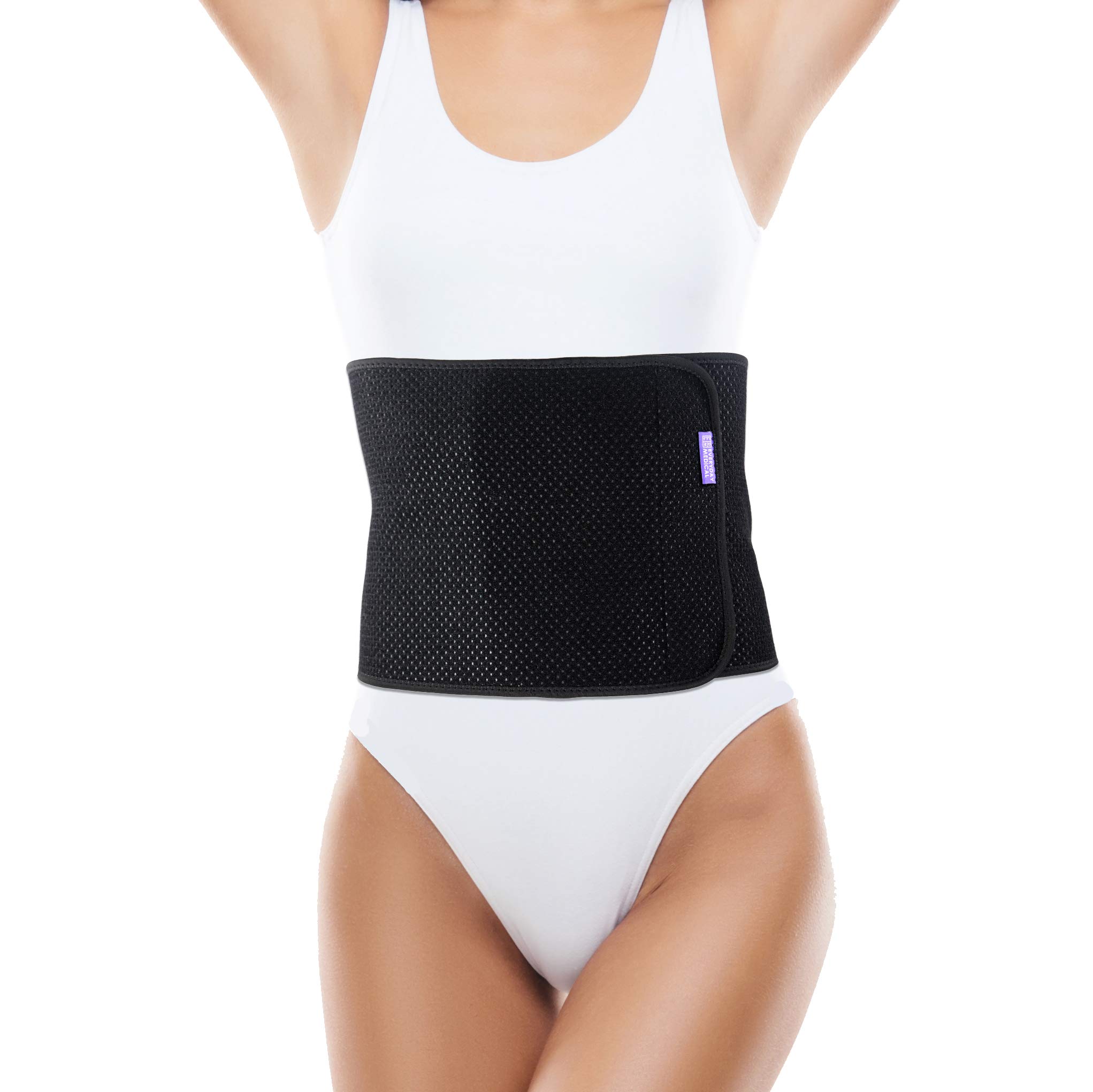 Everyday Medical Abdominal Binder Post Surgery – with Bamboo Charcoal Accelerate Healing and Reduce Swelling After C-Section, Abdomen Surgeries, Tummy Tuck, Bladder & Gastric Bypass Belly Girdle