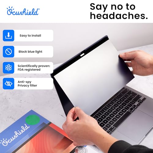 Ocushield for Macbook Air 13” - Anti Blue Light Screen Protector for Macbook Air 13” (2018-2020) Anti Glare - Privacy Filter - Designed by Optometrists - 100 Day Easy Returns (Models A1932, A2179)