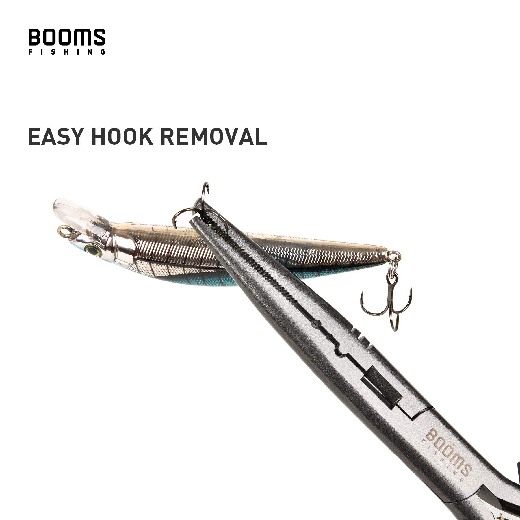 Booms Fishing F03 Fishing Pliers, 9 in Long Nose Hook Remover