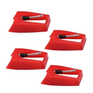 4 pack ruby record player needle turntable stylus replacement for ion jenson crosley victrola sylvania turntable phonograph lp vinyl player more brand