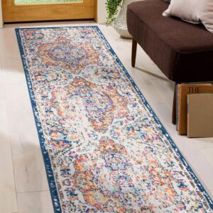 Rugshop Vintage Distressed Bohemian Runner Rug 2' x 7' Multi