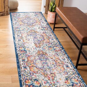 Rugshop Vintage Distressed Bohemian Runner Rug 2' x 7' Multi