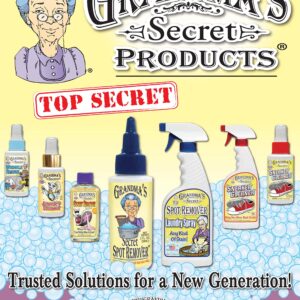 Grandma's Secret Sneaker Cleaner for Rubber, Canvas, Leather - Stain Remover Spray Removes Dirt, Grime, Grass - Shoes Cleaner for Outdoor Slippers, Moccasins - 16 oz, 2 Pack