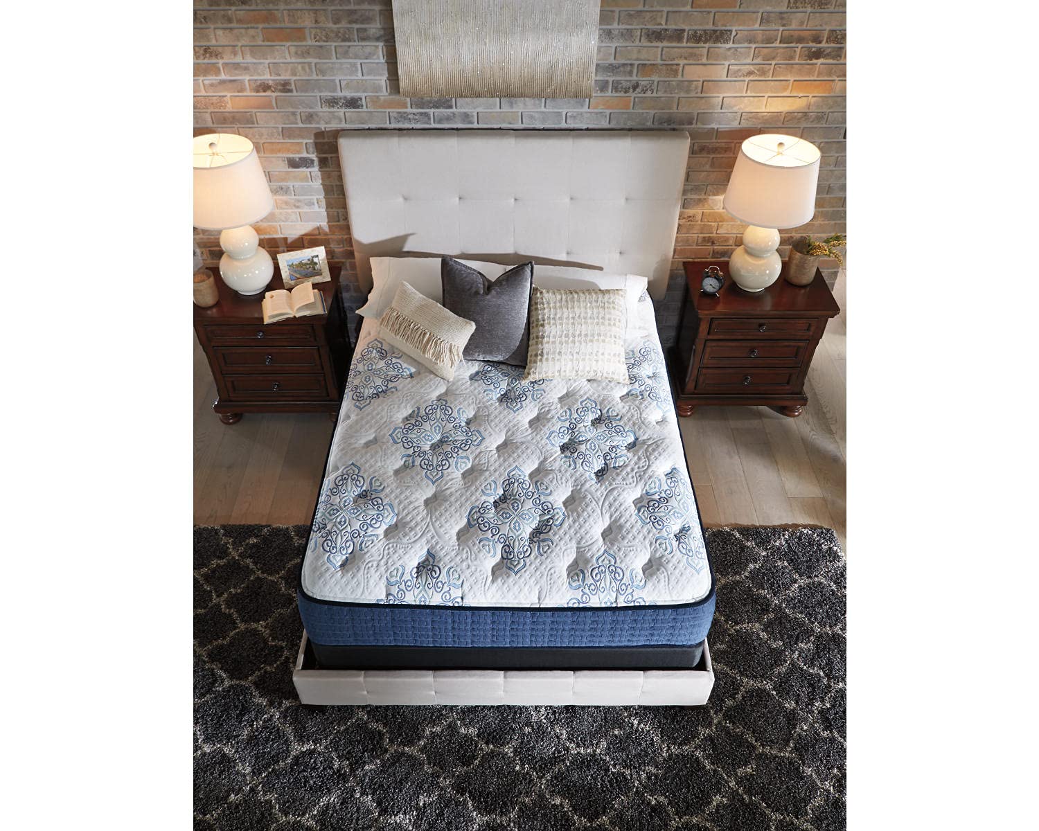 Signature Design by Ashley California King Size Mt Dana 13.5 Inch Firm Hybrid Mattress with Gel Memory Foam for Lumbar Support