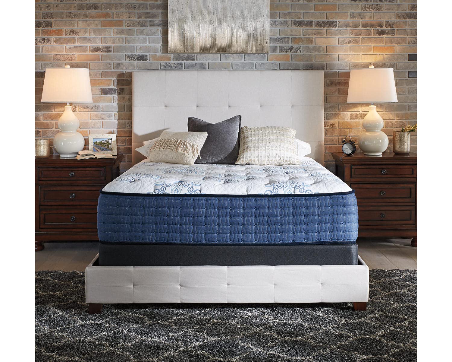 Signature Design by Ashley California King Size Mt Dana 13.5 Inch Firm Hybrid Mattress with Gel Memory Foam for Lumbar Support