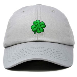 dalix four leaf clover hat baseball cap st. patrick's day cotton caps gray