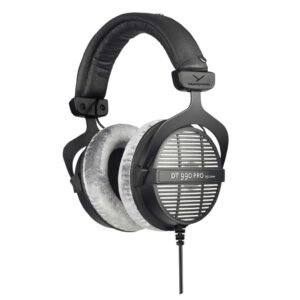 beyerdynamic DT 990 PRO Over-Ear Studio Headphones in black. Open construction, wired (Renewed)