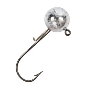 Lead Round Jig Head Soft Lure Fishing Bait Hook for Saltwater Freshwater - 2/25oz