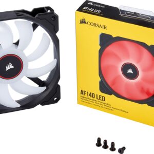 CORSAIR AF140 LED Low Noise Cooling Fan, Single Pack - Red,CO-9050086-WW