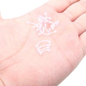 Hoeudjo Clear Flexible Curved Eyebrow Ring Piercing Retainer Cartilage Tragus Barbell Bioplast Retainers for Work 16 Pieces 16G