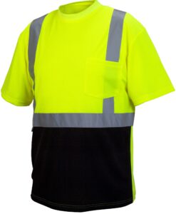 pyramex rts2120bxl rts21b series t-shirt hi-vis orange - black bottom - size extra large