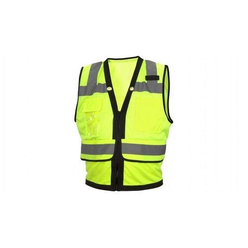 Pyramex RVZ2810X2 RVZ28 Series Vest Hi-Vis Lime with Black Trim and Zipper - Size 2X Large