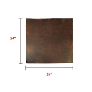 Hide & Drink, Leather Square (24 x 24 in.) 1.8mm Thick for Crafts, Tooling, Hobby Workshop, Bourbon Brown