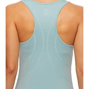 Reebok Womens Fitted Racerback Tank Top, Green, Large