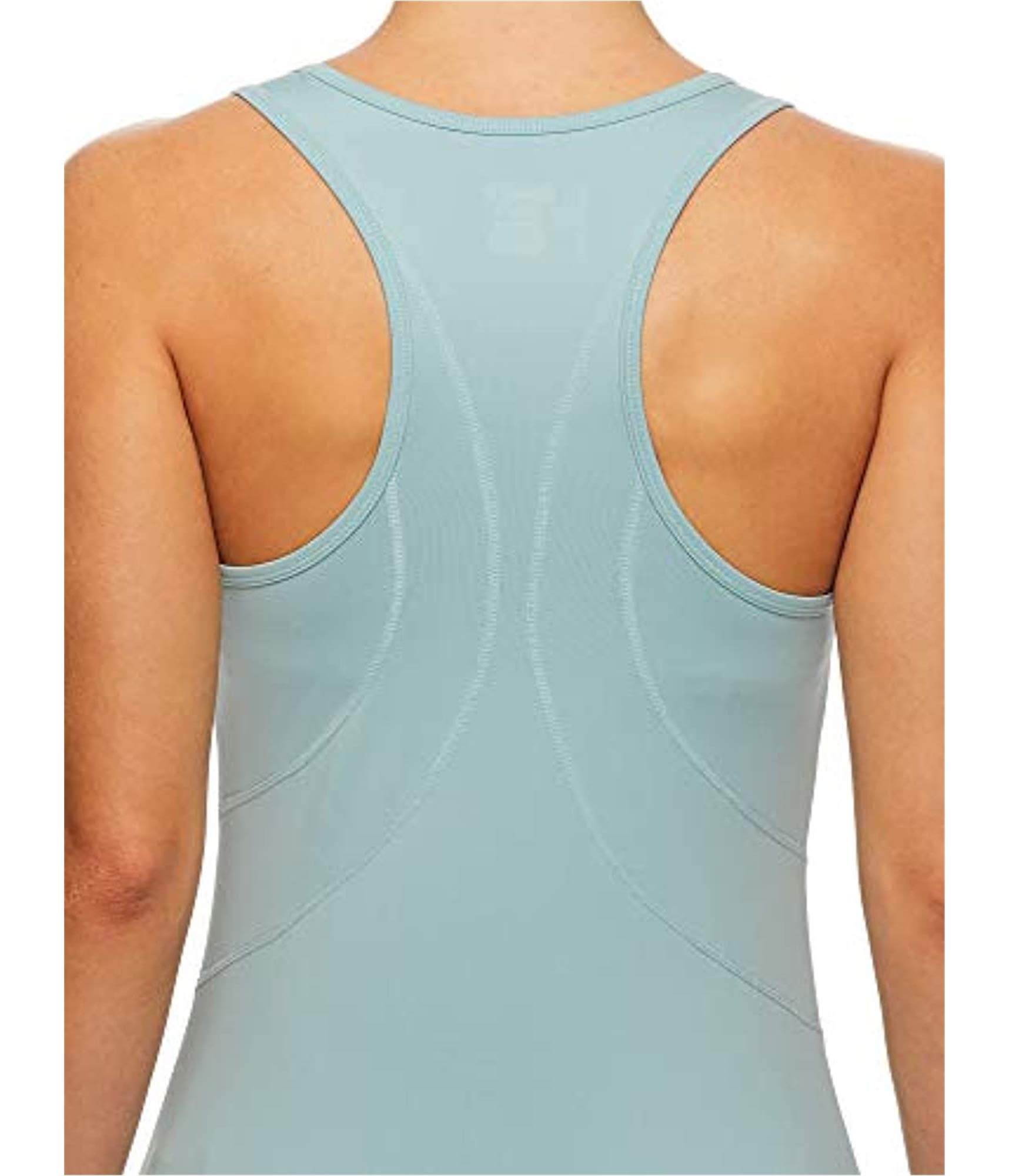 Reebok Womens Fitted Racerback Tank Top, Green, Large