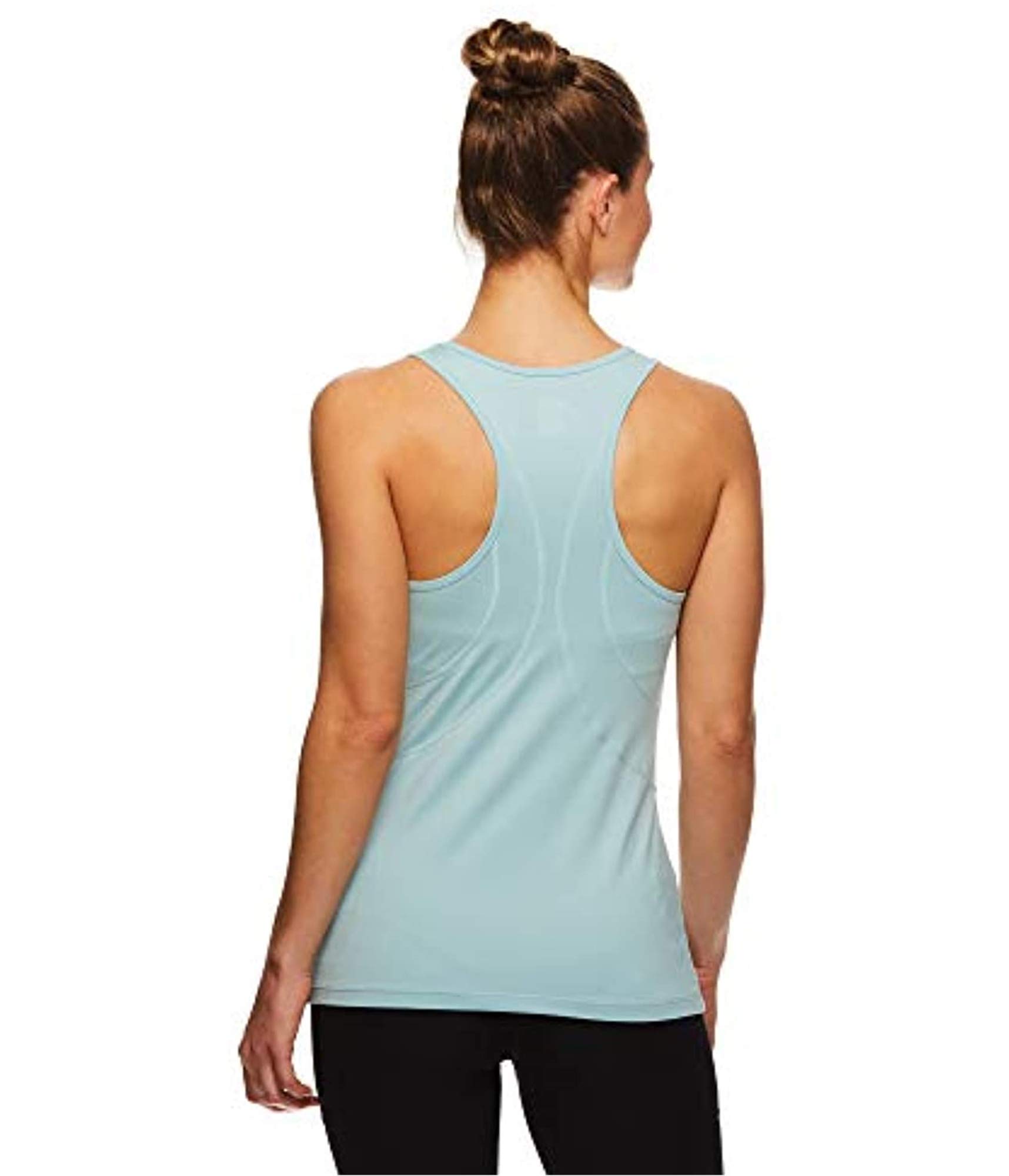 Reebok Womens Fitted Racerback Tank Top, Green, Large